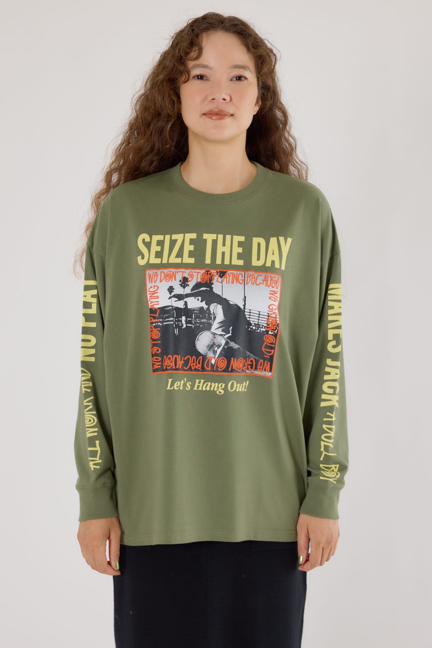 code47L タイショウ　ロンT XXL RODEO CROWNS WIDE BOWL | SEIZE THE DAY PHOTOロングTシャツ (T