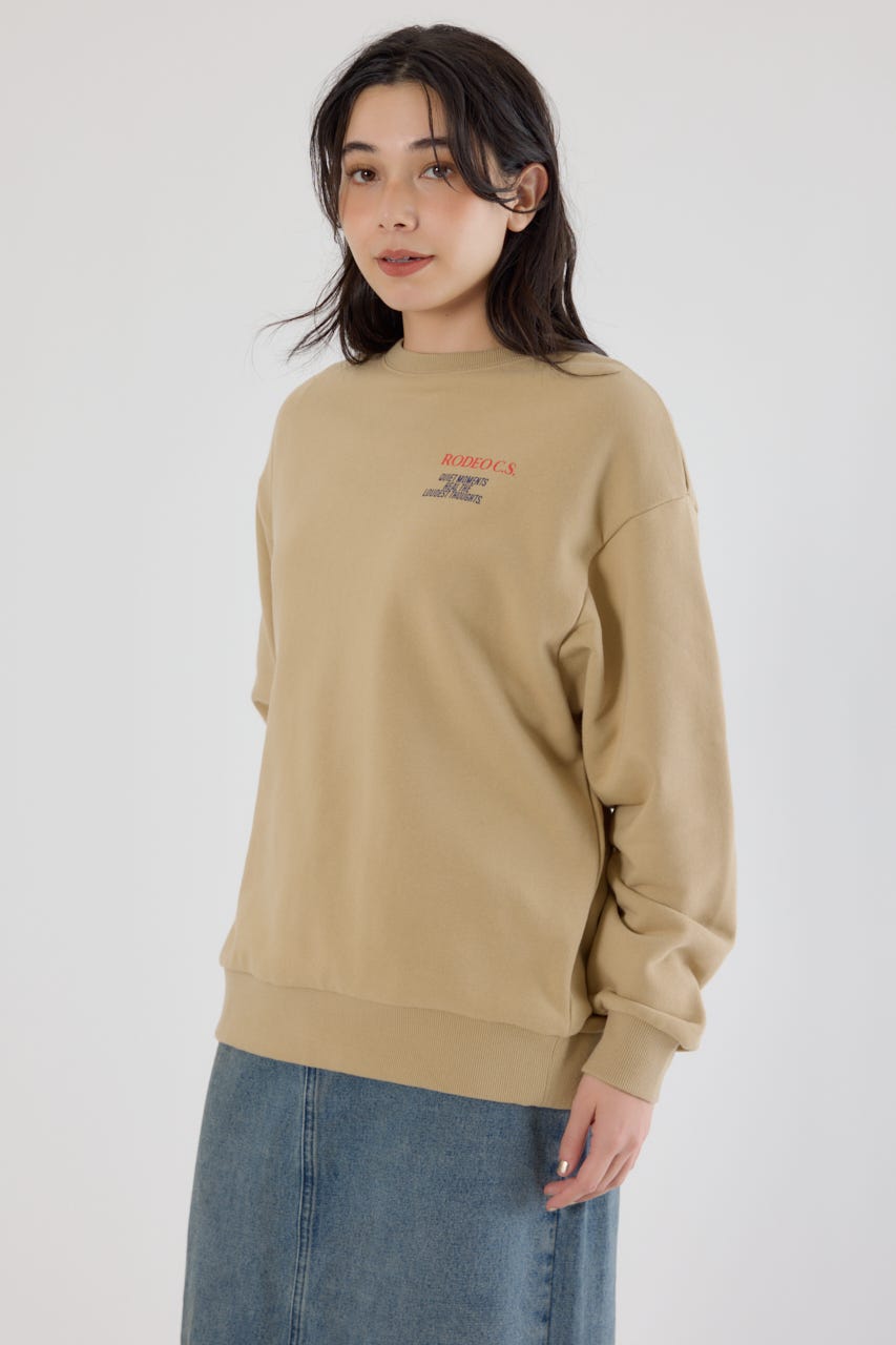 カラーアウトラインロゴスウェット BEG FREE