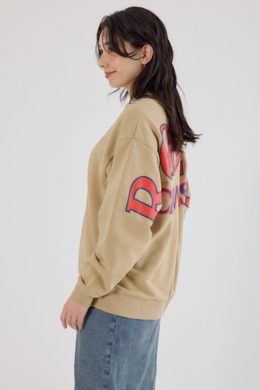 カラーアウトラインロゴスウェット BEG FREE