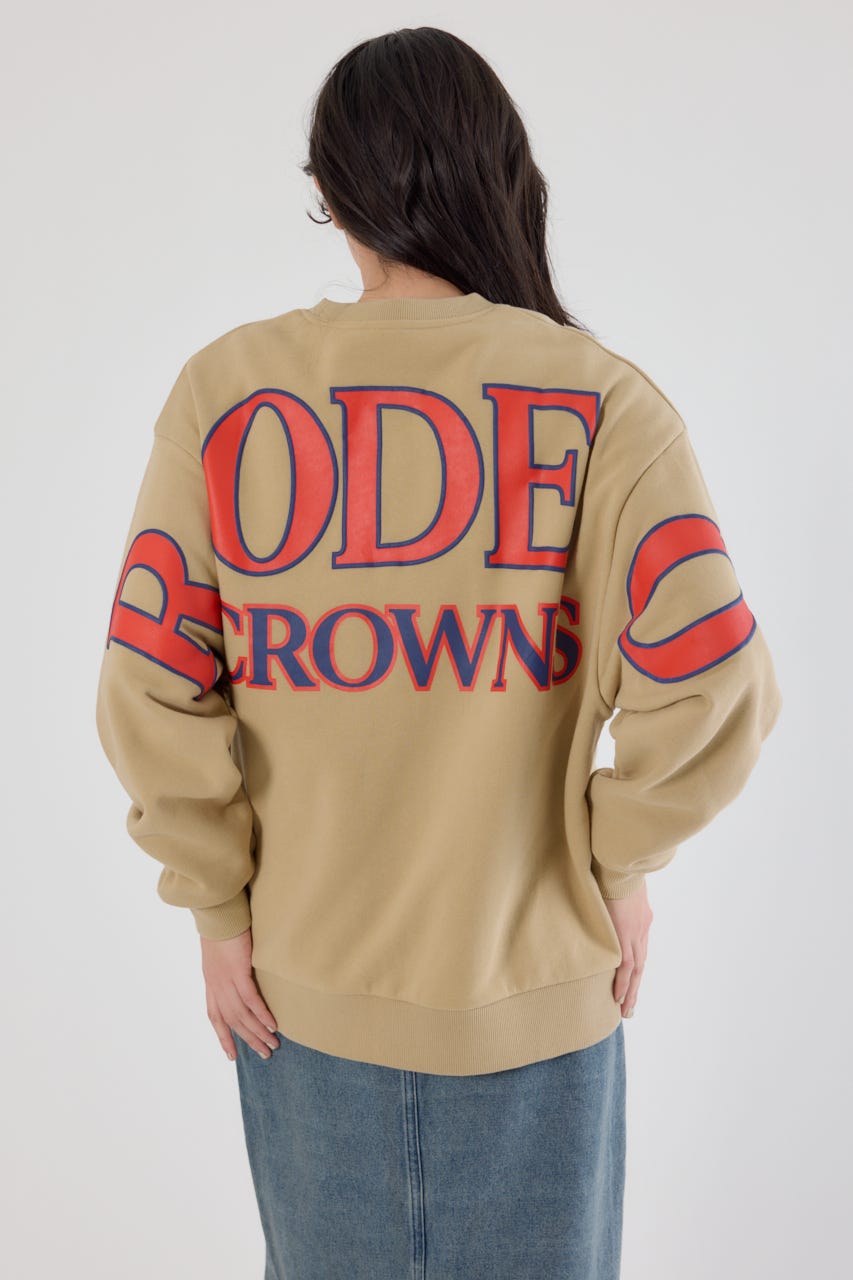 カラーアウトラインロゴスウェット BEG FREE