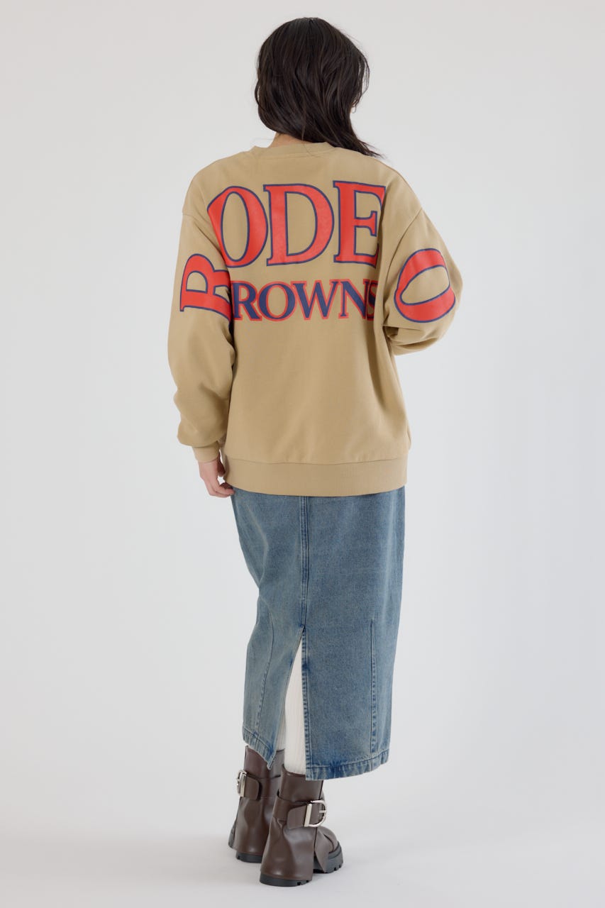 カラーアウトラインロゴスウェット BEG FREE