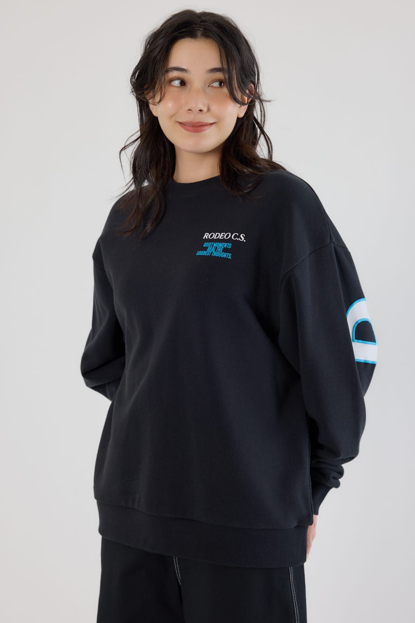 カラーアウトラインロゴスウェット BLK FREE