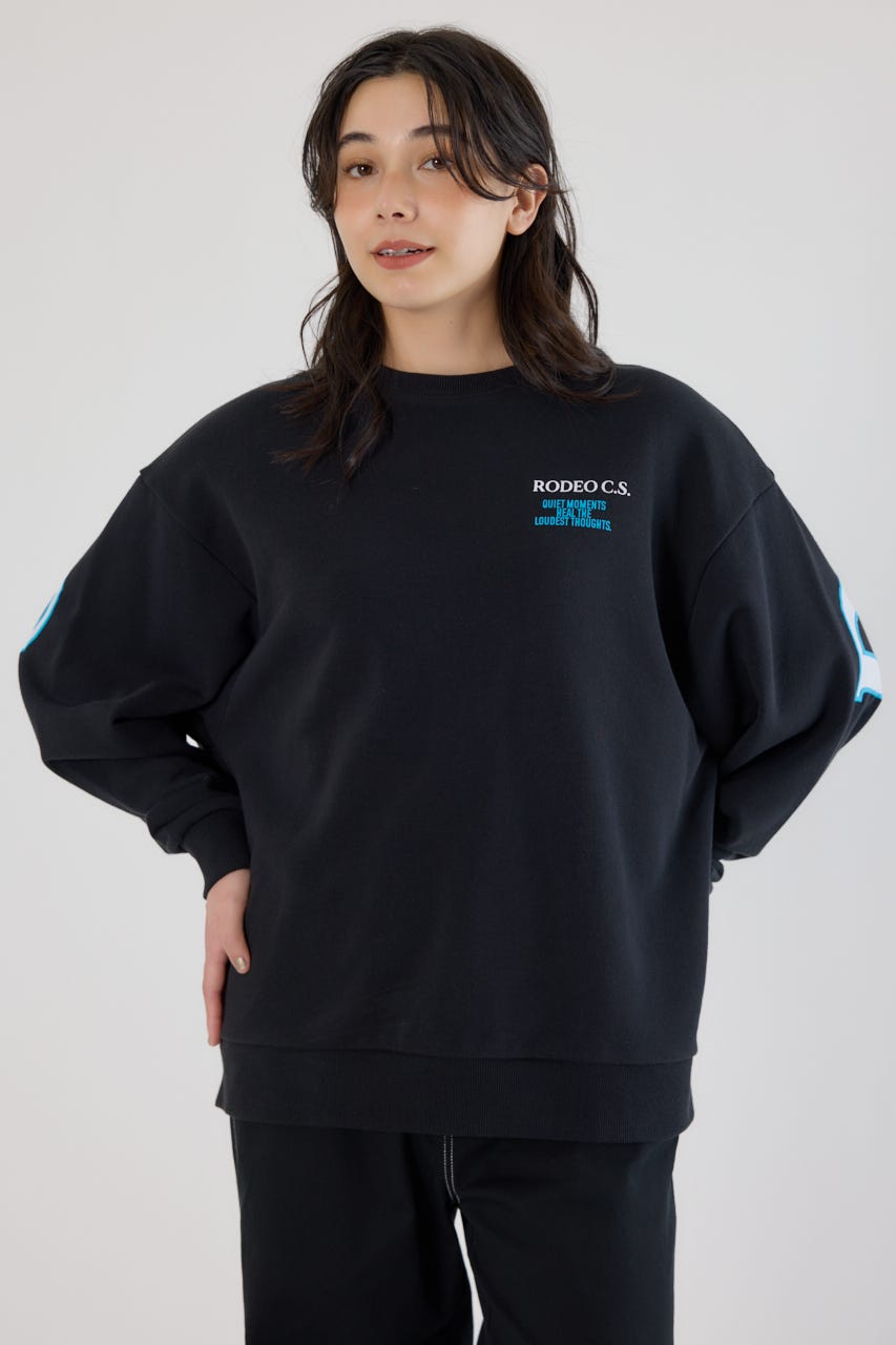 カラーアウトラインロゴスウェット BLK FREE