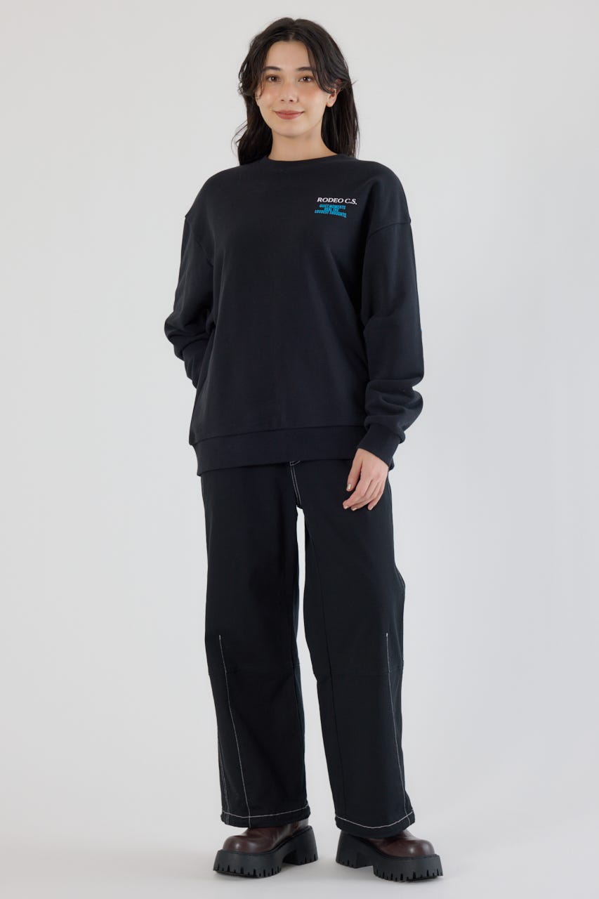 カラーアウトラインロゴスウェット BLK FREE