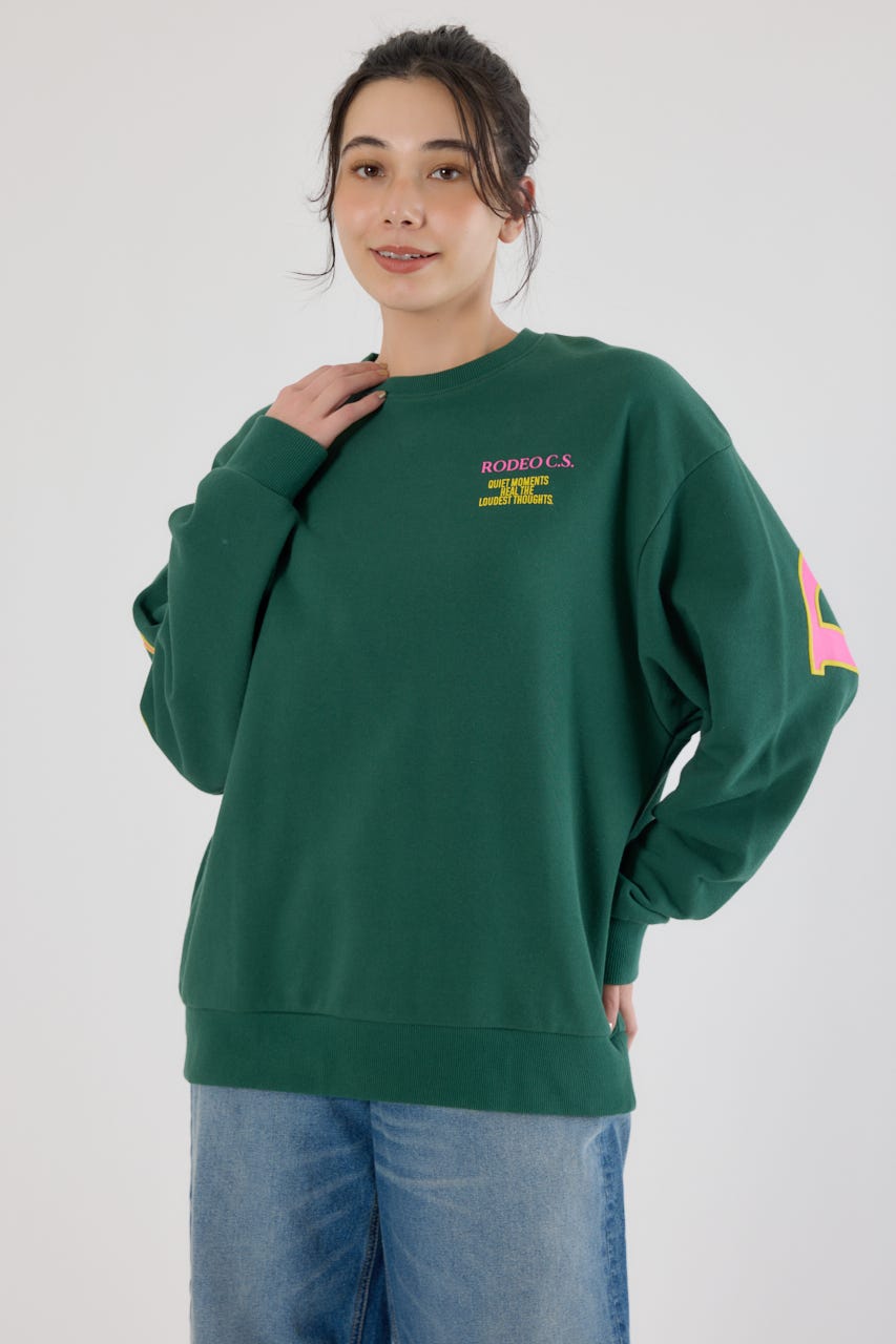 カラーアウトラインロゴスウェット D/GRN FREE