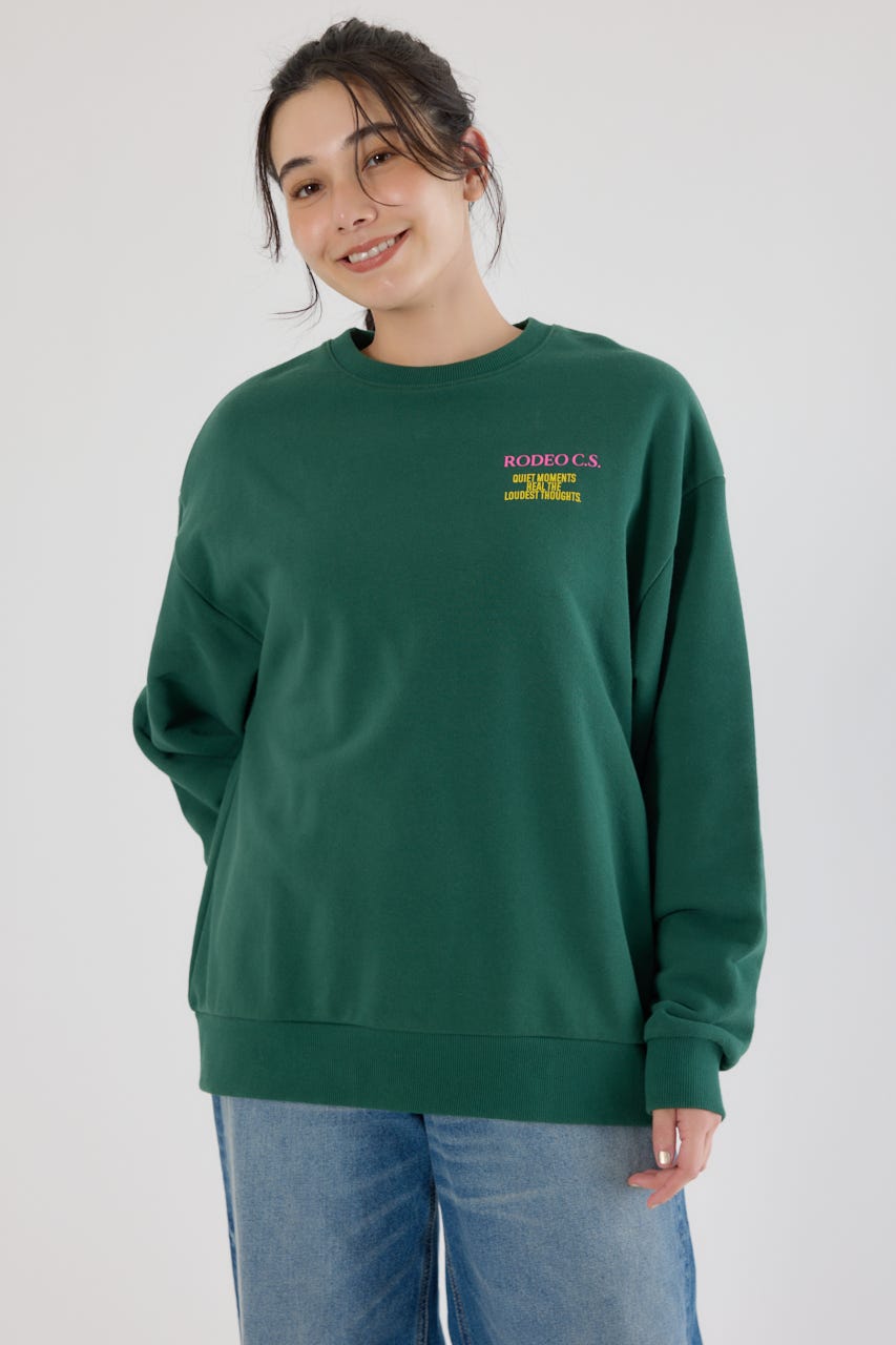 カラーアウトラインロゴスウェット D/GRN FREE