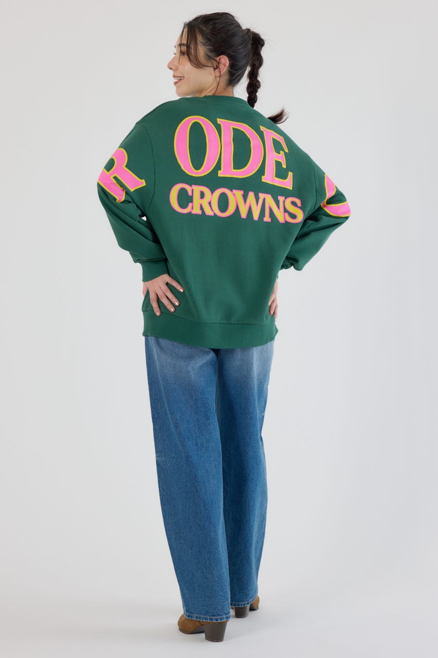 カラーアウトラインロゴスウェット D/GRN FREE