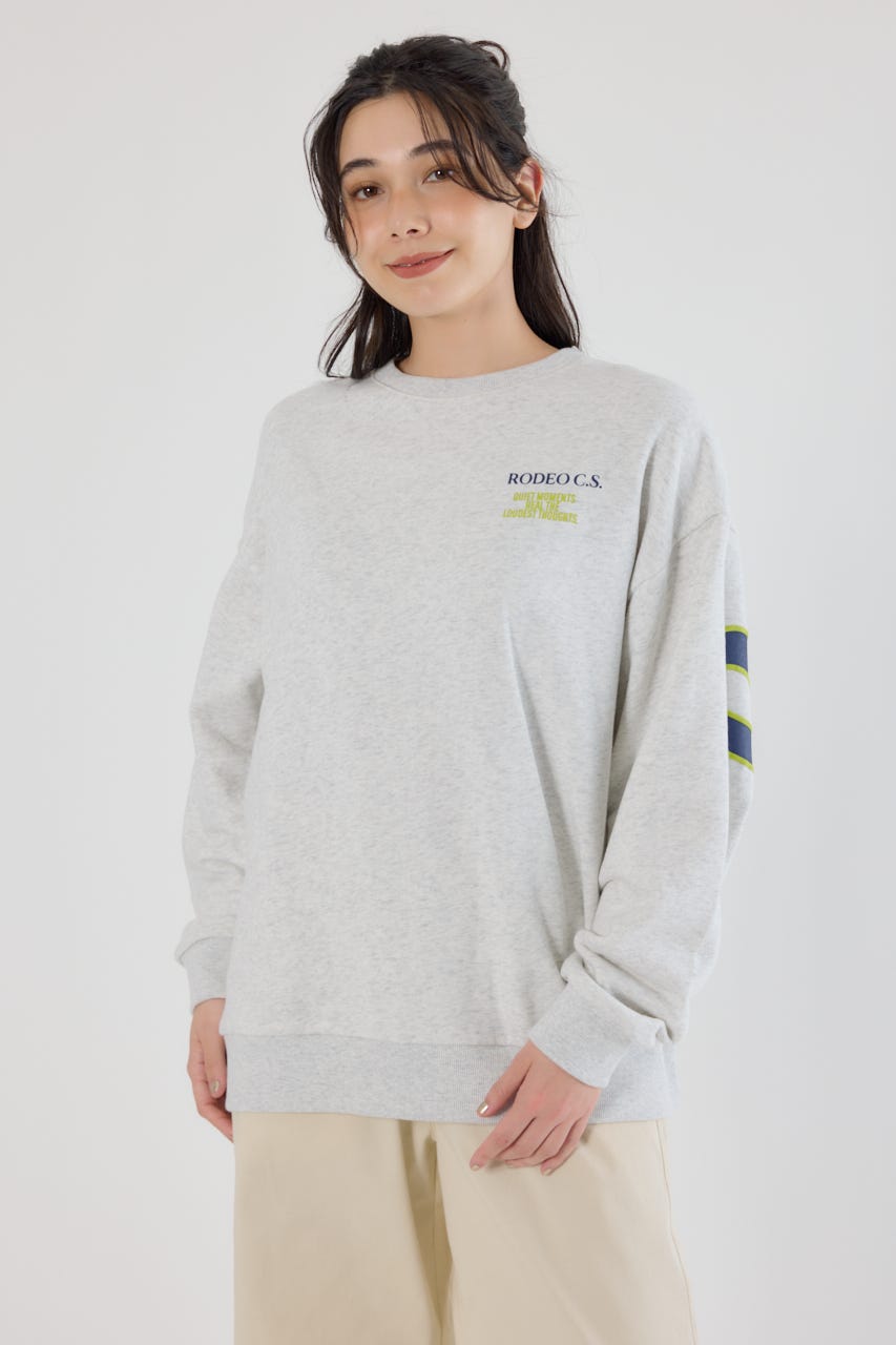 カラーアウトラインロゴスウェット L/T.GRY FREE