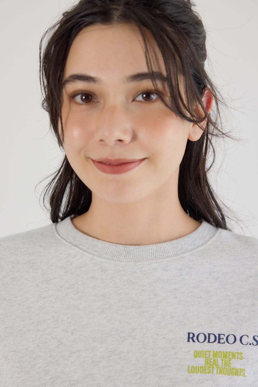 カラーアウトラインロゴスウェット L/T.GRY FREE