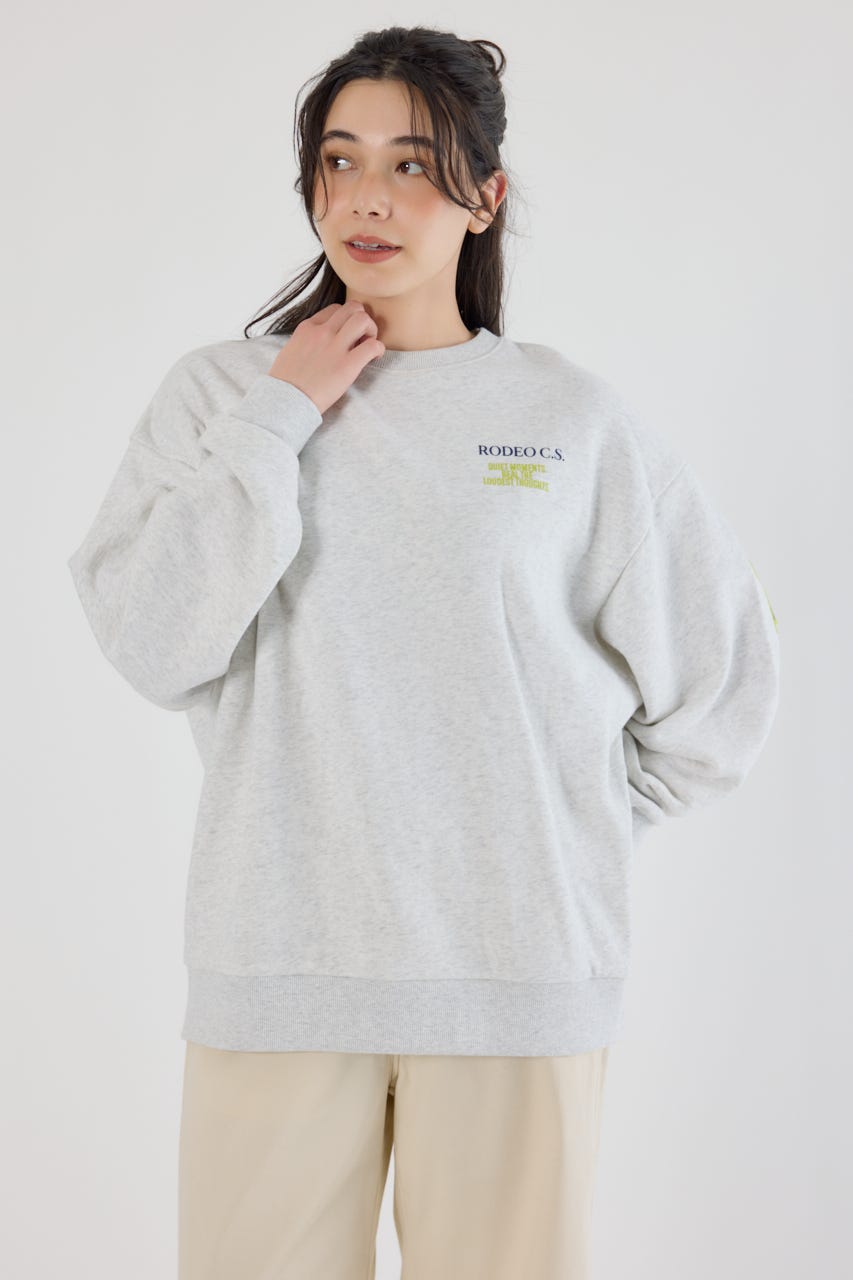 カラーアウトラインロゴスウェット L/T.GRY FREE