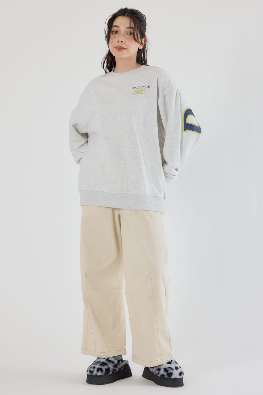 カラーアウトラインロゴスウェット L/T.GRY FREE