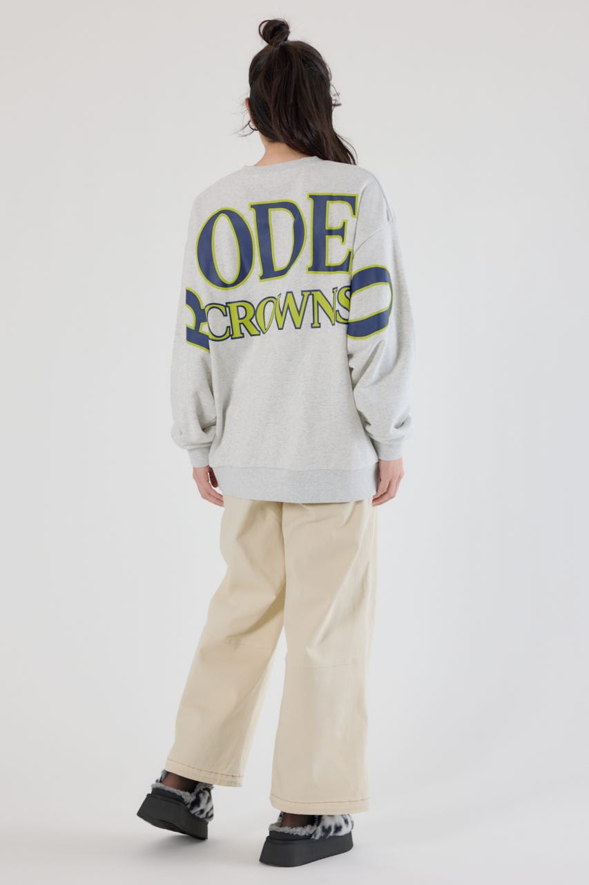 カラーアウトラインロゴスウェット L/T.GRY FREE