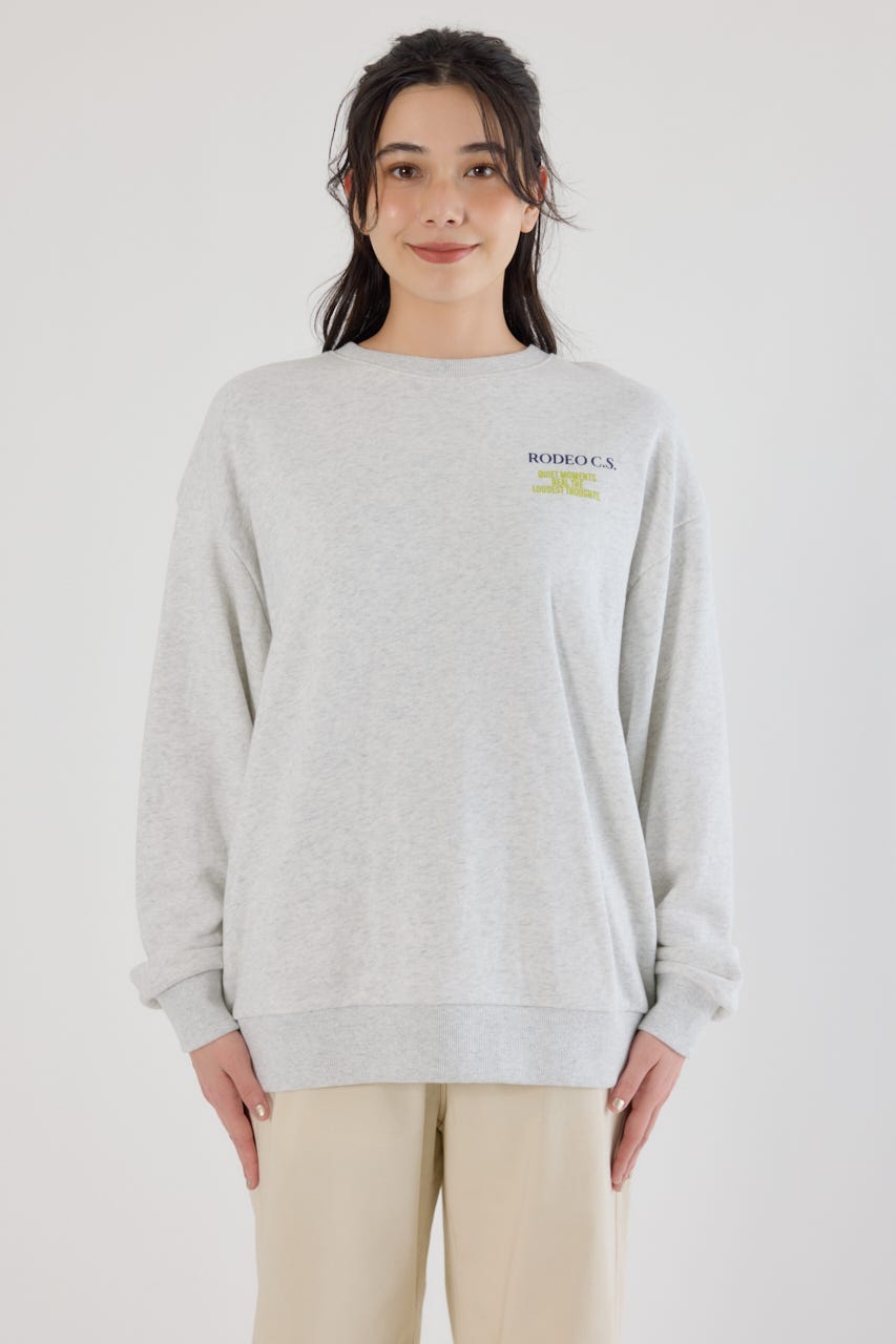 カラーアウトラインロゴスウェット L/T.GRY FREE