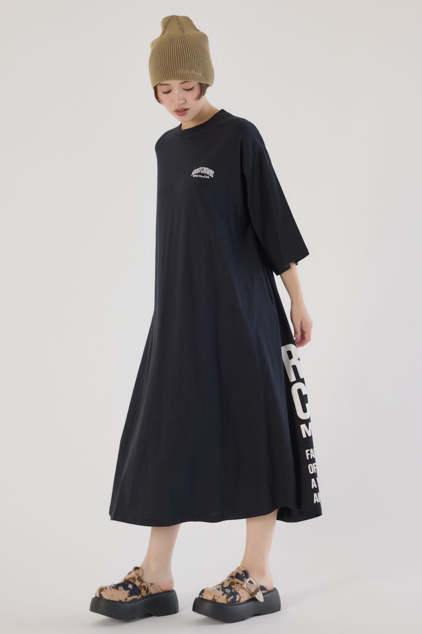 97 袖 裾 シングル ステッチ LOGO7 KC ロイヤルズ メッシュジャージ RODEO CROWNS WIDE BOWL | 7分丈袖マキシワンピース (ワンピース