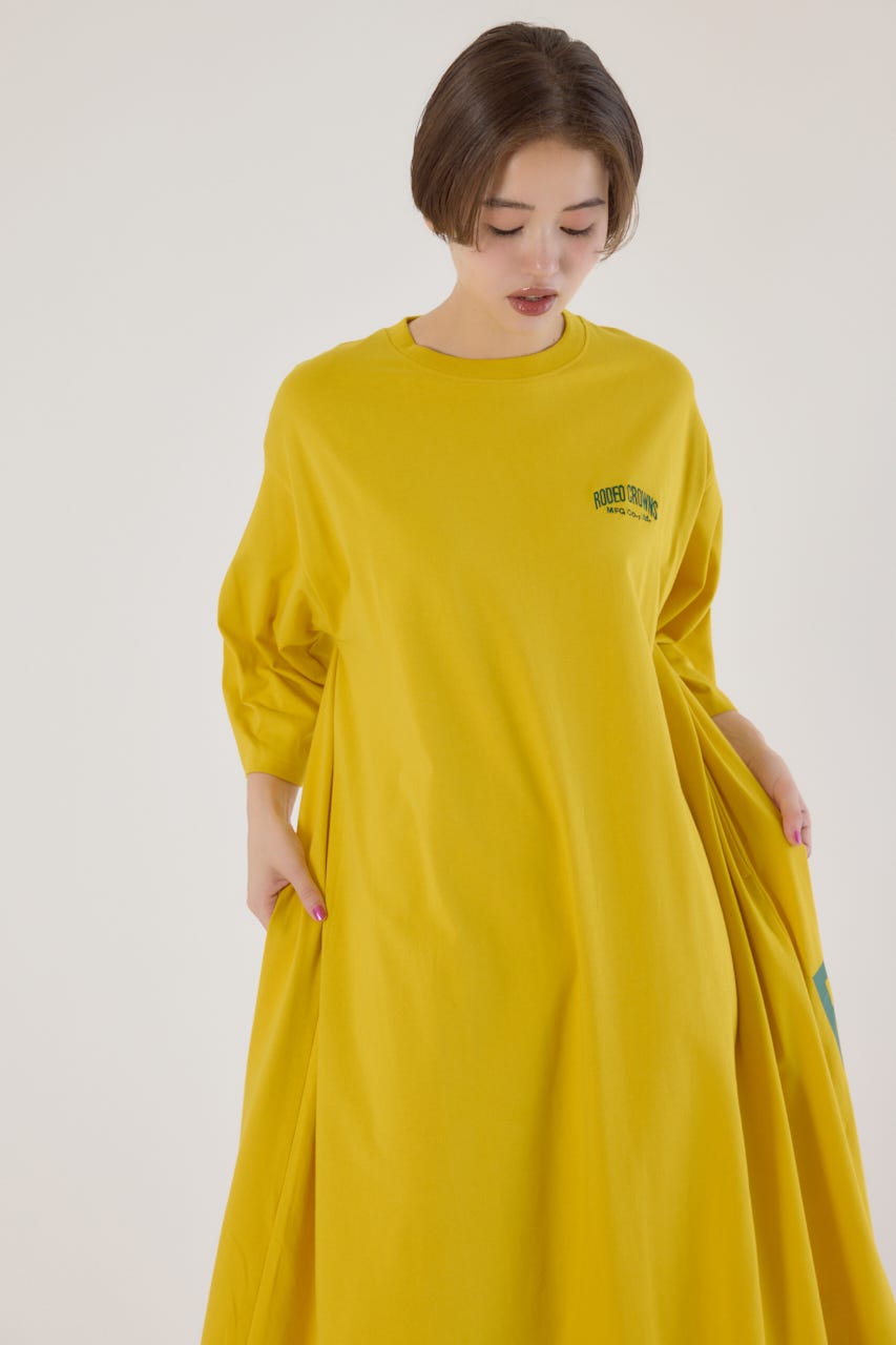 RODEO CROWNS WIDE BOWL | 7分丈袖マキシワンピース (ワンピース