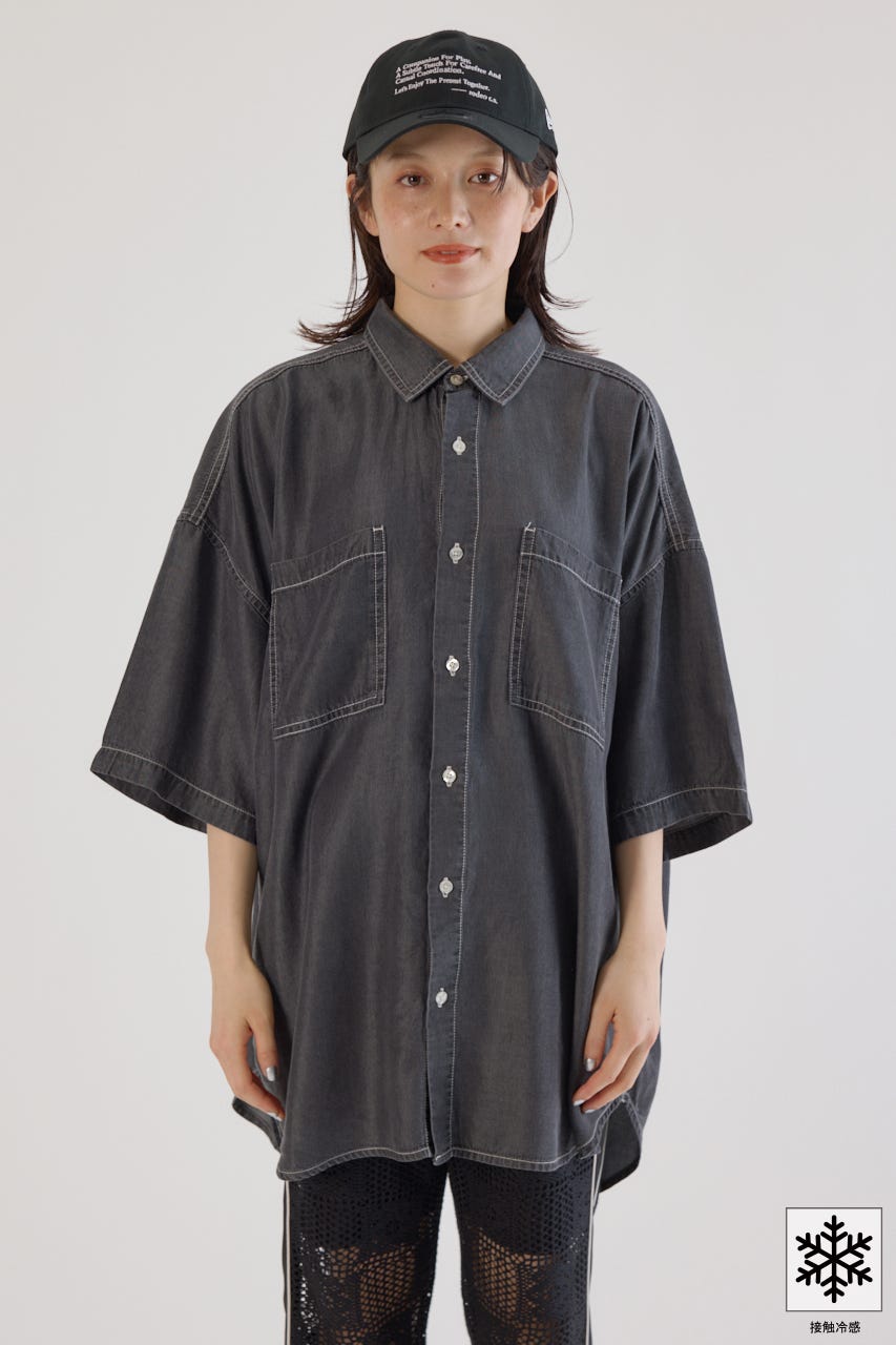RODEO CROWNS WIDE BOWL | クールデニムビッグシャツ (シャツ