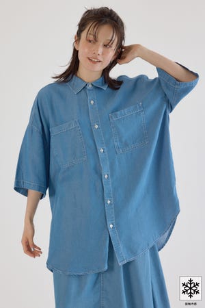 クールデニムビッグシャツ