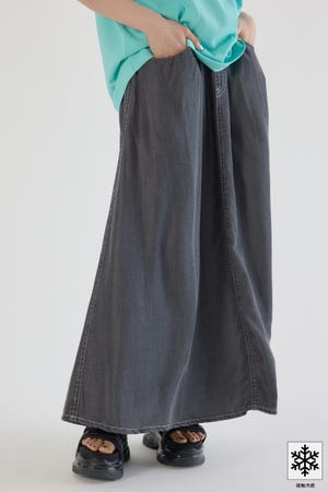 クールデニムリラックススカート