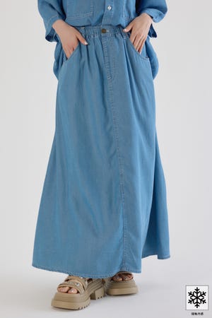 クールデニムリラックススカート