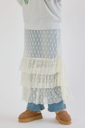 フリルティアードスカート