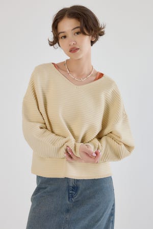 2WAYクロスニットトップス