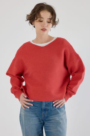 2WAYクロスニットトップス