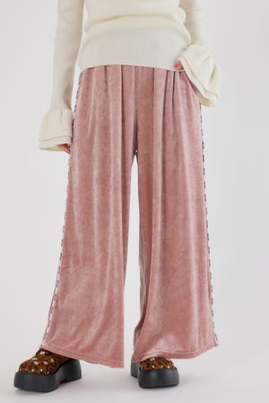 フレアバギーベロアパンツ