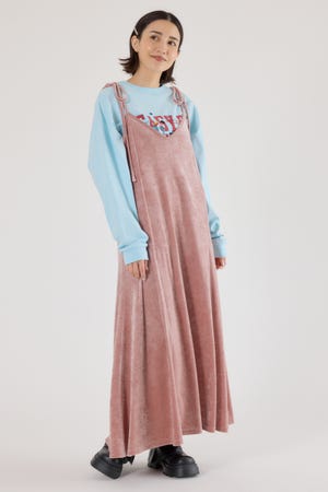 ベロアキャミワンピース