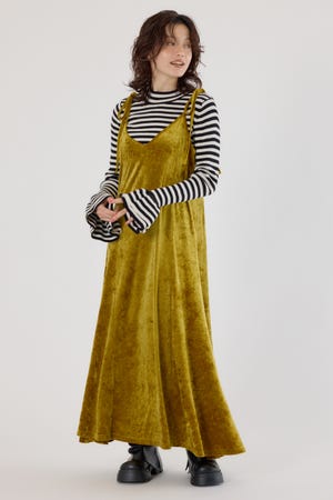 ベロアキャミワンピース