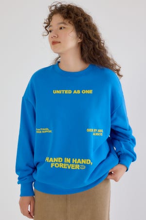 メッセージスウェットトップス