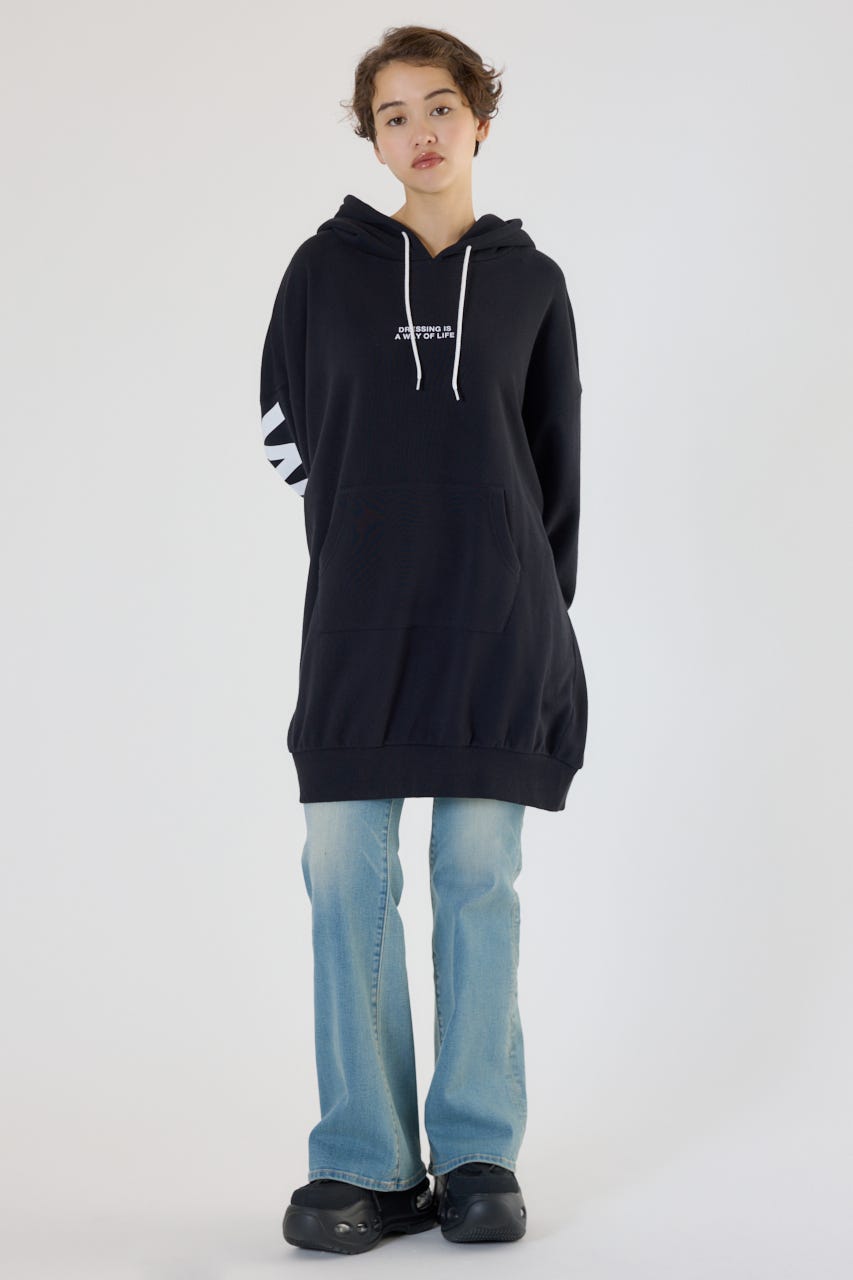 ロゴパーカーワンピース BLK FREE