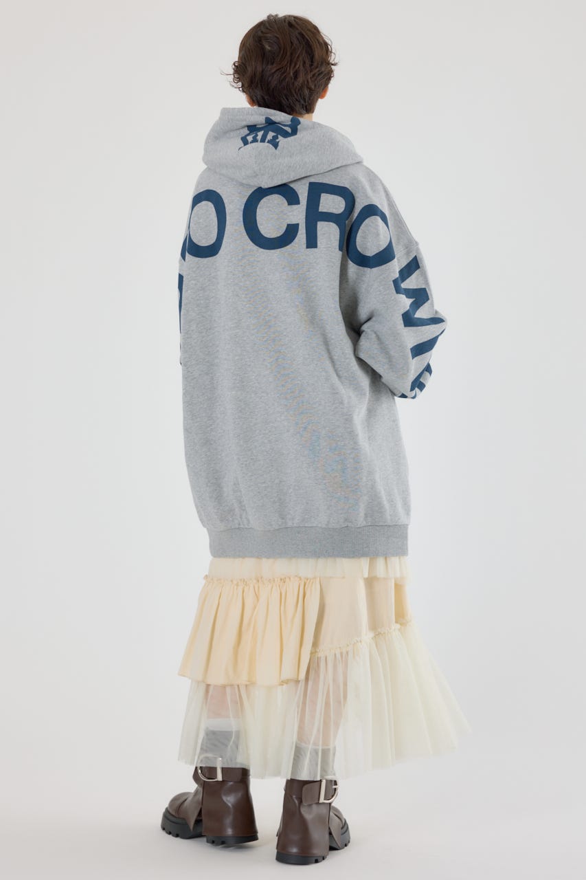 ロゴパーカーワンピース T.GRY FREE