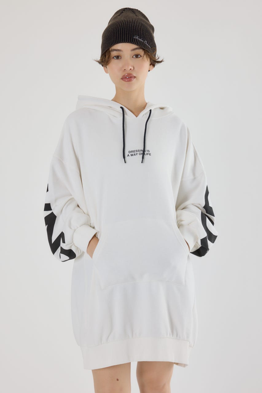 ロゴパーカーワンピース WHT FREE