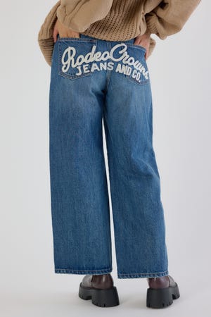 HIP EMB LOOSE DENIM