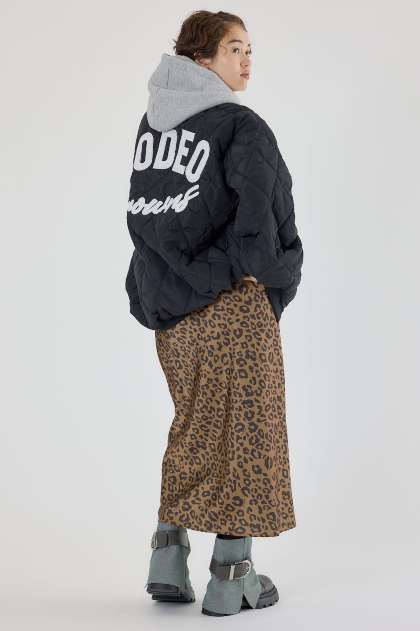 キルティングフードブルゾン BLK FREE