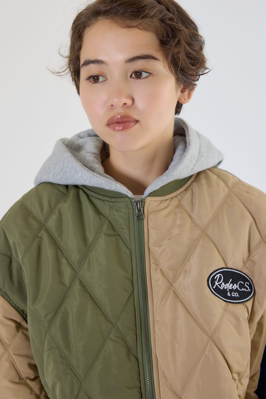 キルティングフードブルゾン Multi_1 FREE