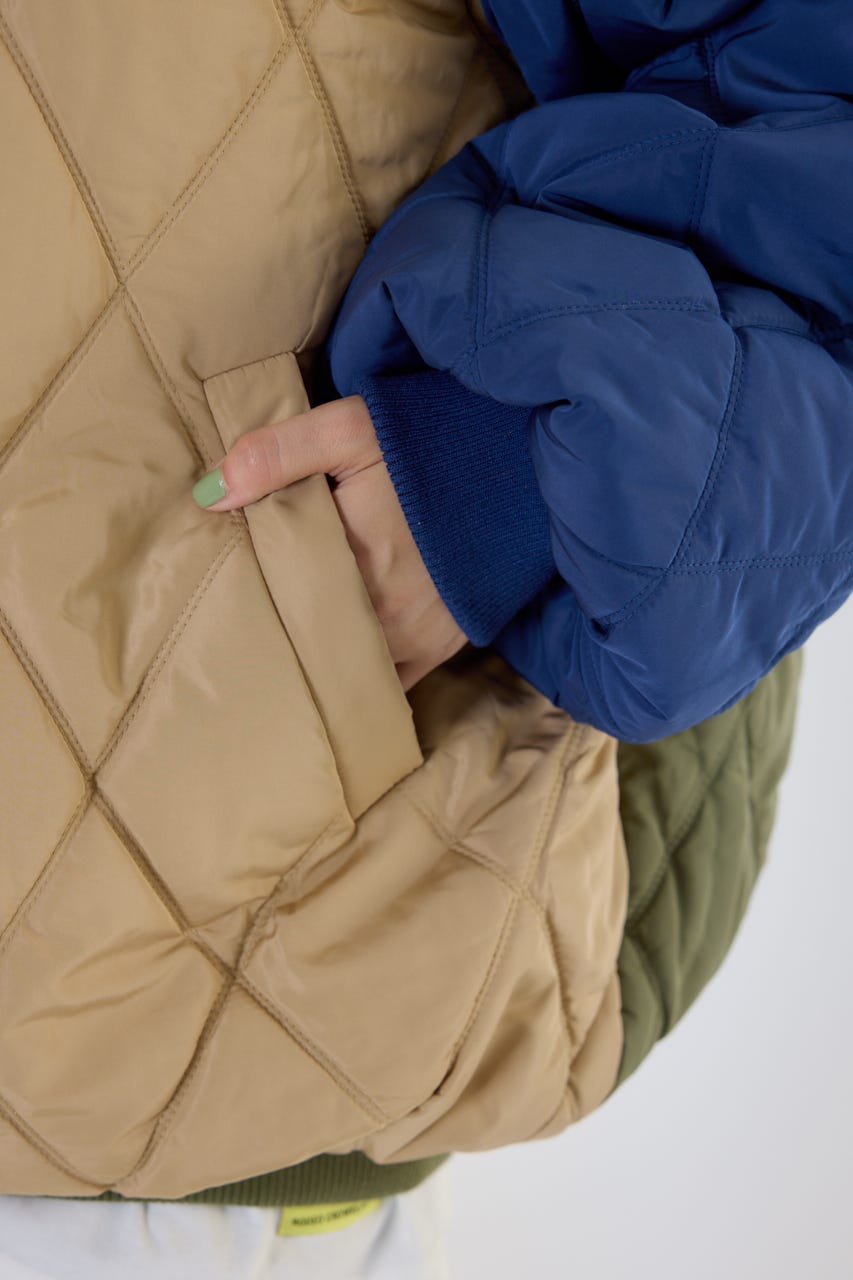 キルティングフードブルゾン Multi_1 FREE