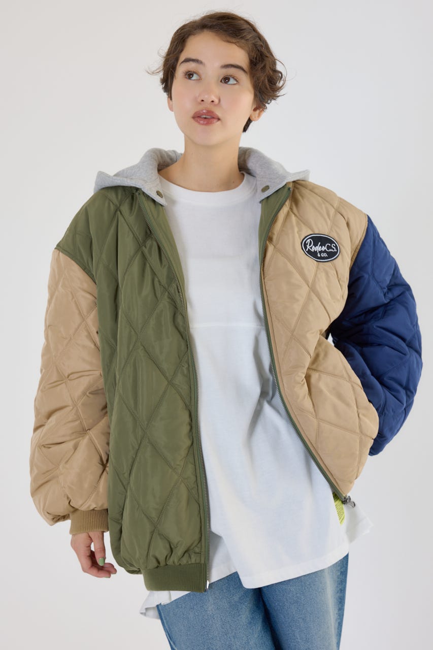 キルティングフードブルゾン Multi_1 FREE