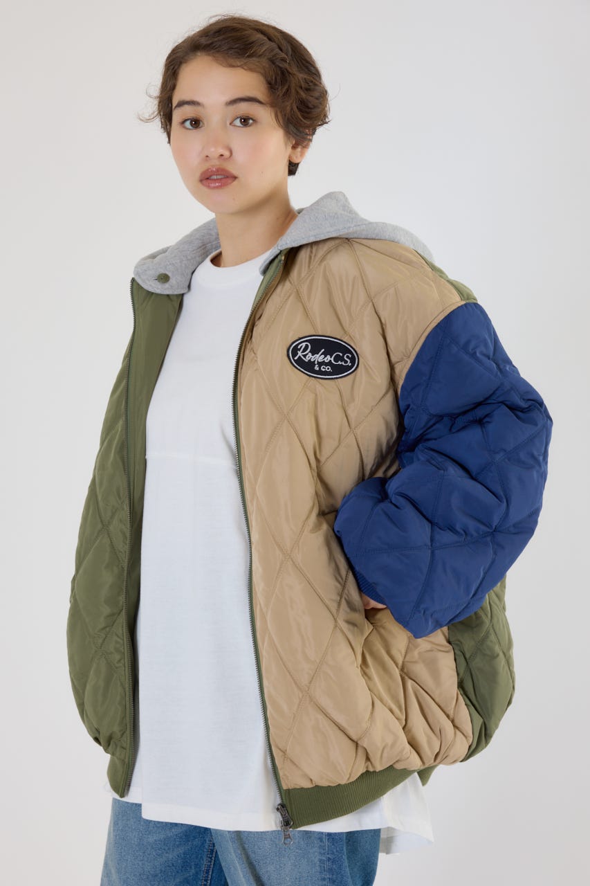 キルティングフードブルゾン Multi_1 FREE