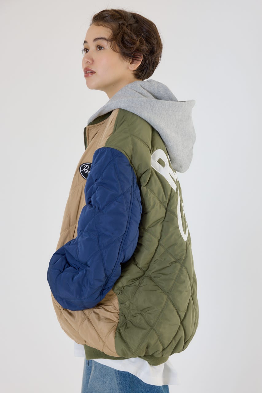 キルティングフードブルゾン Multi_1 FREE