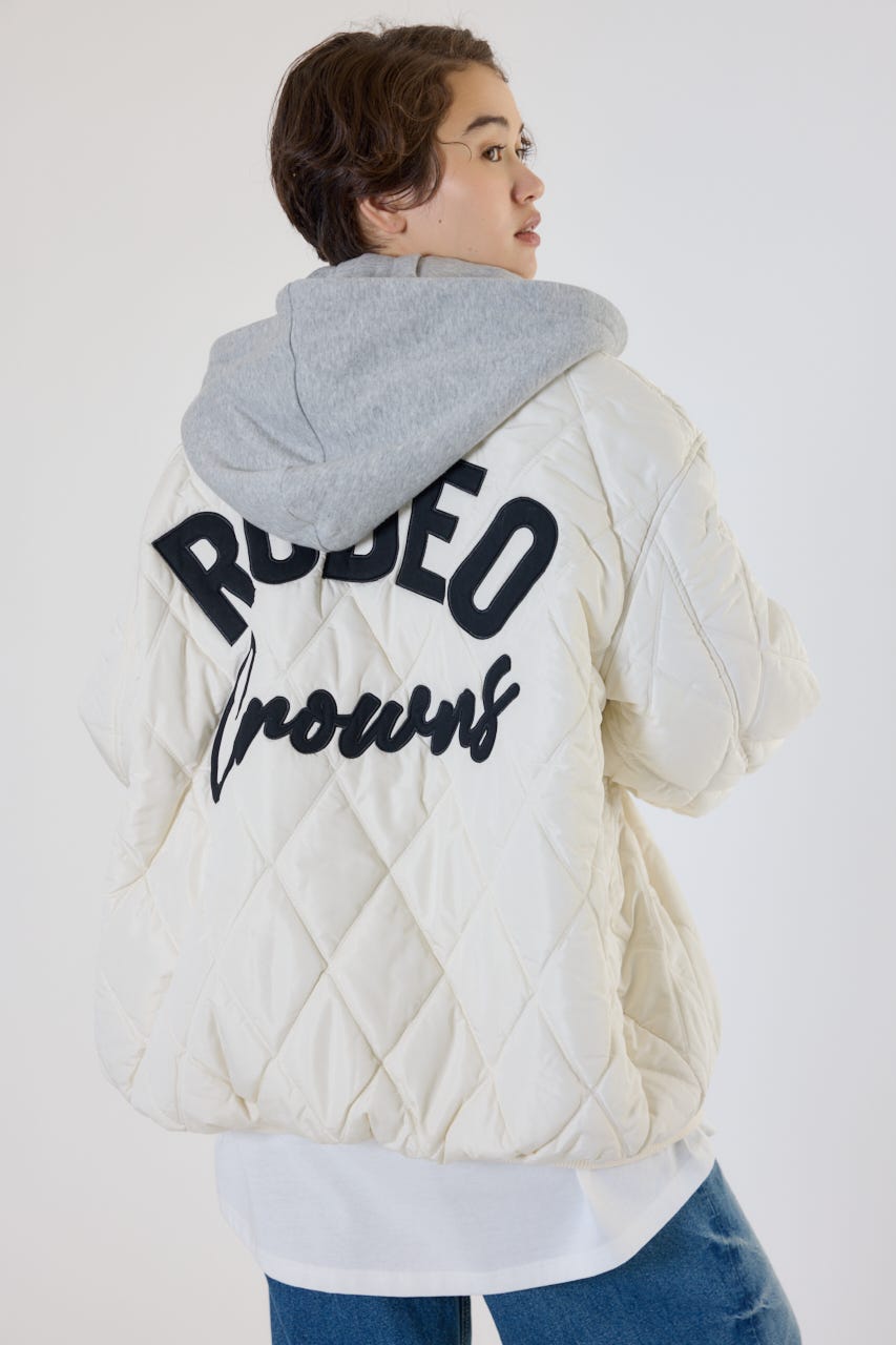 キルティングフードブルゾン O/WHT FREE