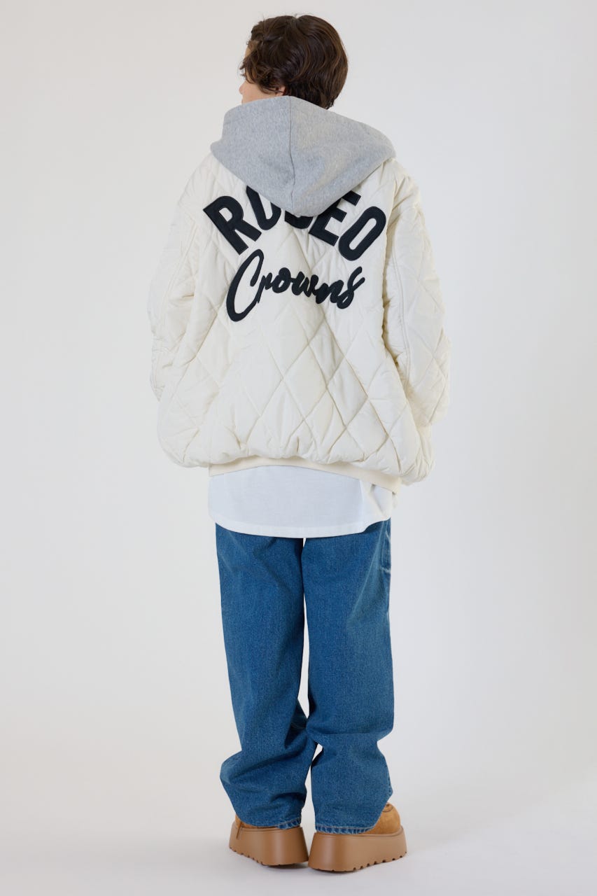 キルティングフードブルゾン O/WHT FREE