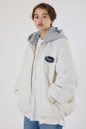 キルティングフードブルゾン