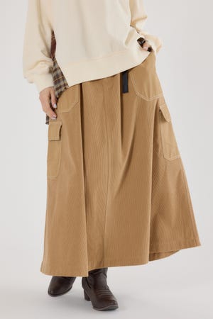 テープベルト異素材切替カーゴスカート