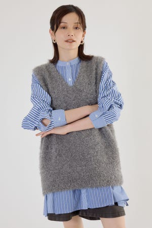 シャギーニットベスト