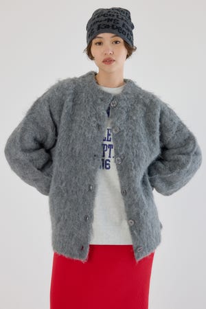 2WAY Fluffyシャギーニットカーディガン