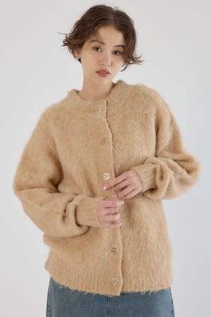 2WAY Fluffyシャギーニットカーディガン