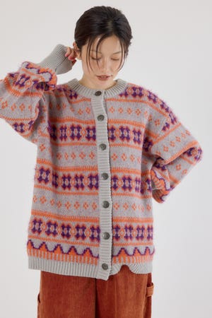 NEON NORDICニットカーディガン