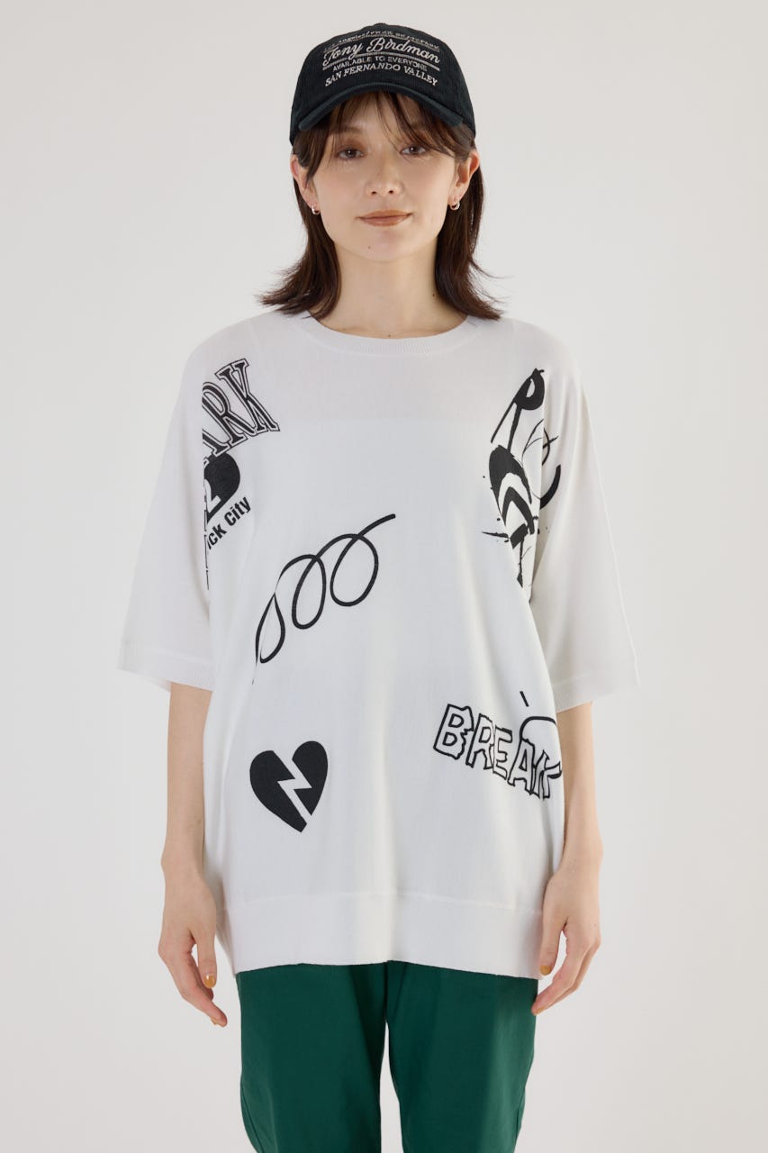 LOHEN/ローヘンミラノリブクロップドニット/ホワイト LOHEN ローヘン ミラノリブクロップドニット トップス 23SS