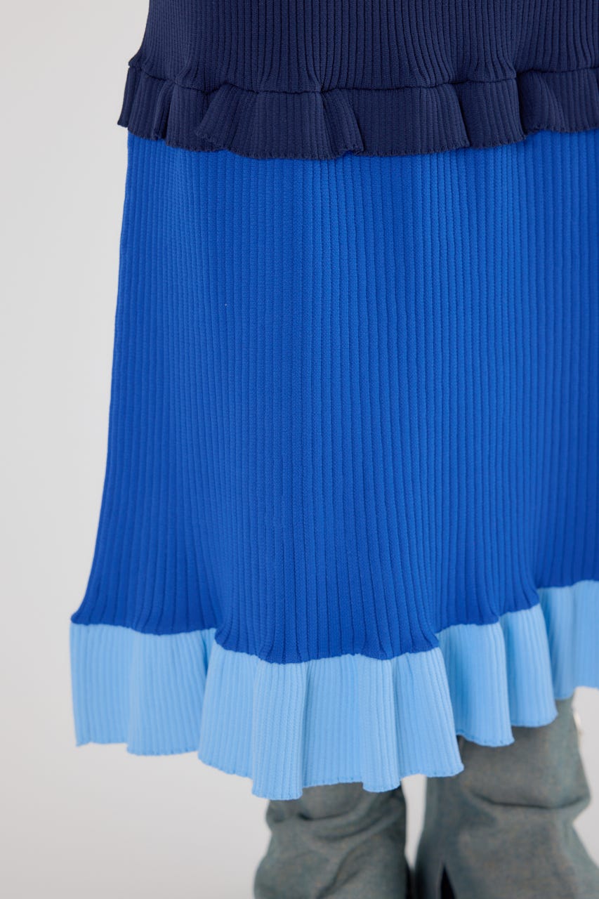 RODEO CROWNS WIDE BOWL | A-LIGHT フリル切替ニットスカート